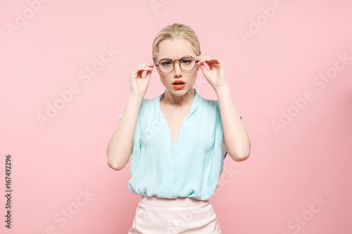 Young woman fashion lookbook model studio portrait