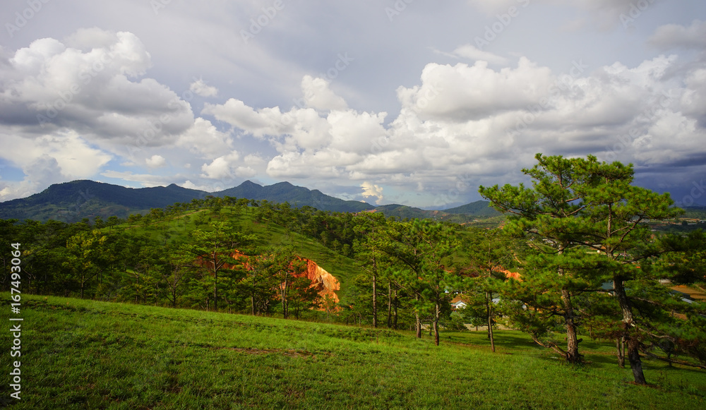Mountain scenery at the sunny day Mountain scenery at the sunny day