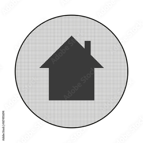 Gitter-Icon Haus ohne Tür