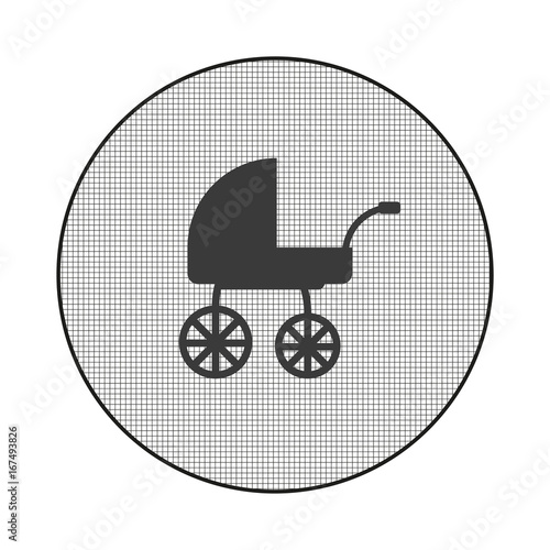 Gitter-Icon Kinderwagen retro