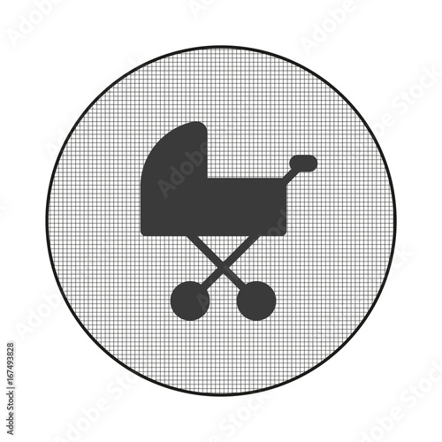 Gitter-Icon Kinderwagen