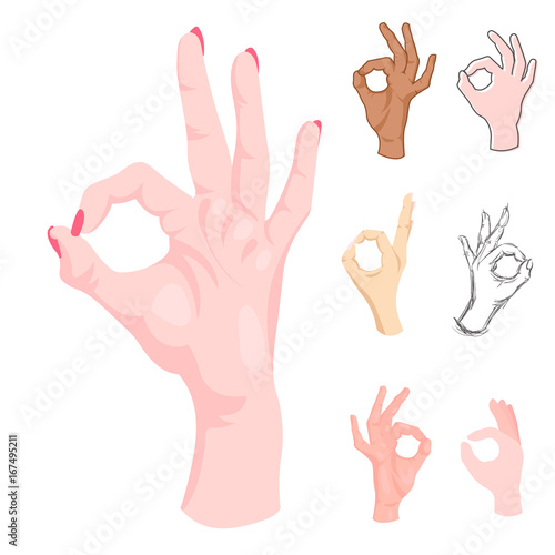 Ok hands success gesture okey yes agreement signal business human agree best approval vector.