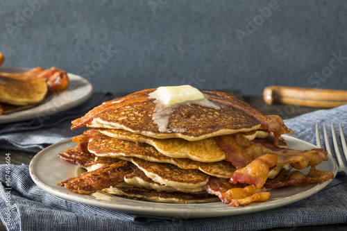 Homeade Sweet Bacon Pancakes photo