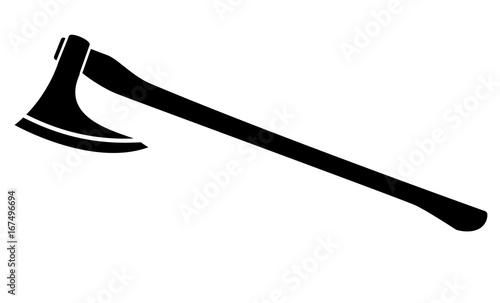 Silhouette of Executioner Axe vector illustration