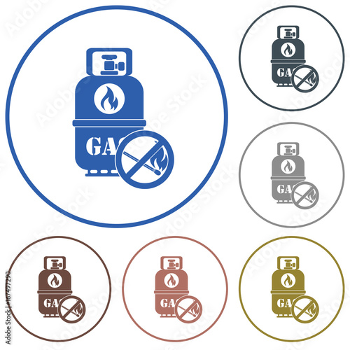 Camping gas bottle icon