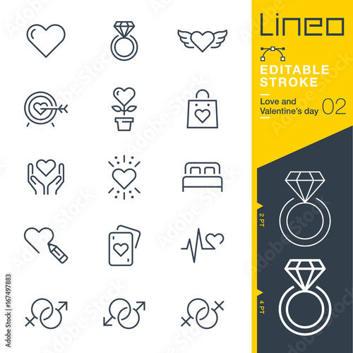 Lineo Editable Stroke - Love and Valentine’s day line icons
Vector Icons - Adjust stroke weight - Expand to any size - Change to any colour