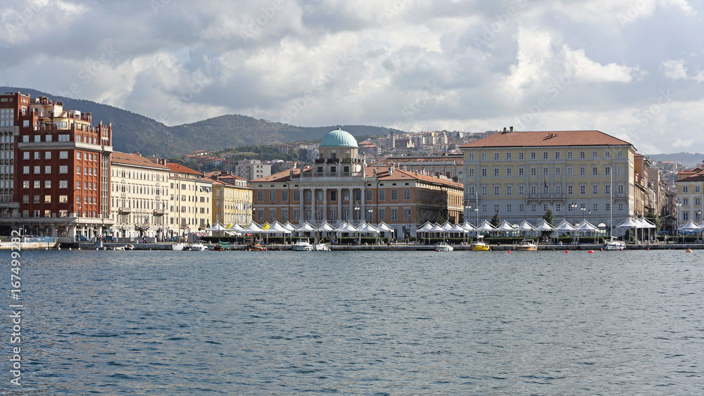 Trieste at Adriatic Waterfront Cityscape Italy