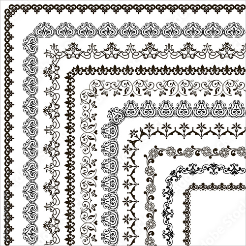 Set of vector frames and borders