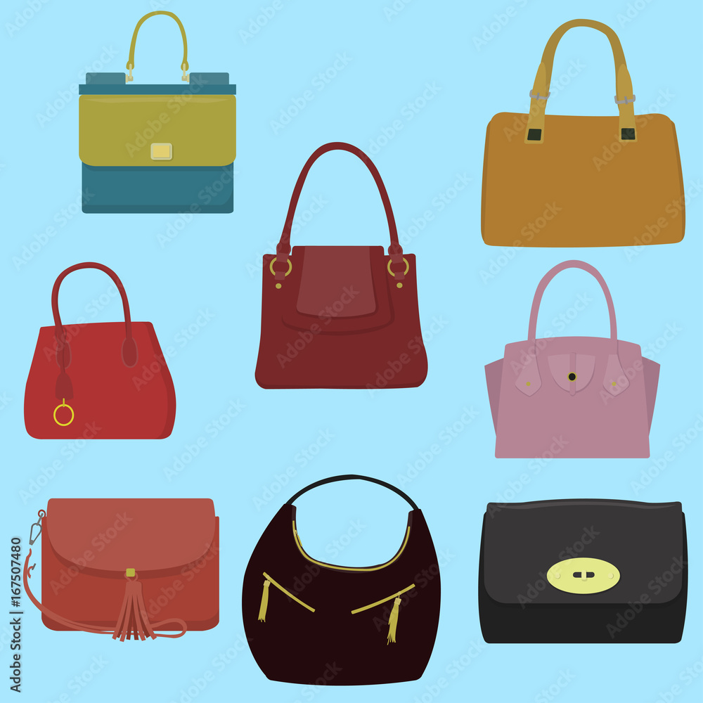 Women fashion collection of bags. Women fashion collection of bags.