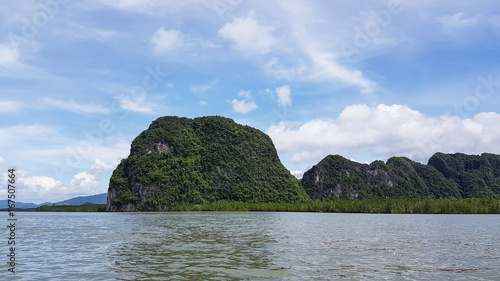 Karst formations in the Phang Nga Bay