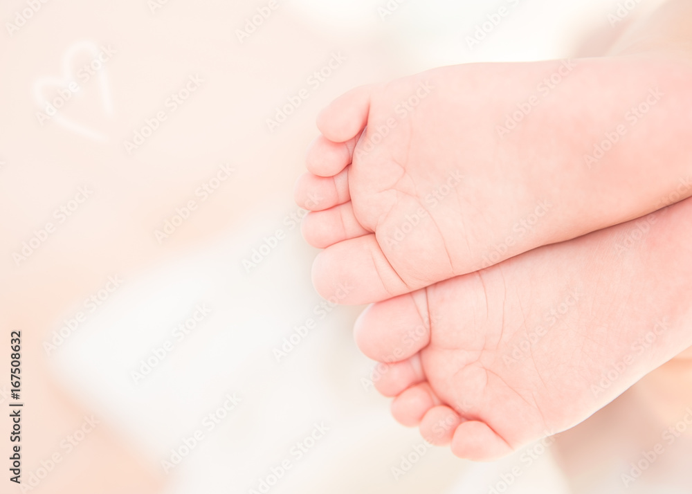 Cute little baby feet