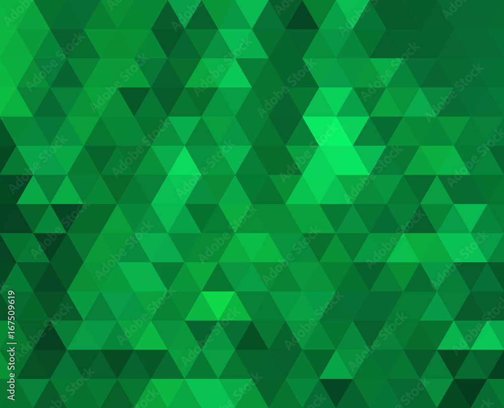 Beautiful green triangular background