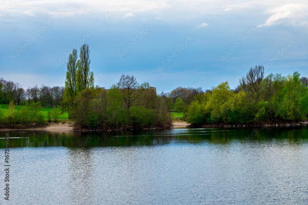 Beautiful lake and forest Beautiful lake and forest