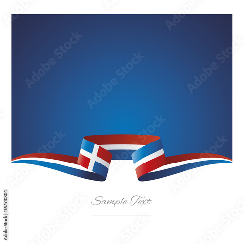 Abstract background Dominican Republic flag ribbon