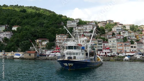 Sailing by Rumeli Kavag in Istanbul Turkey photo