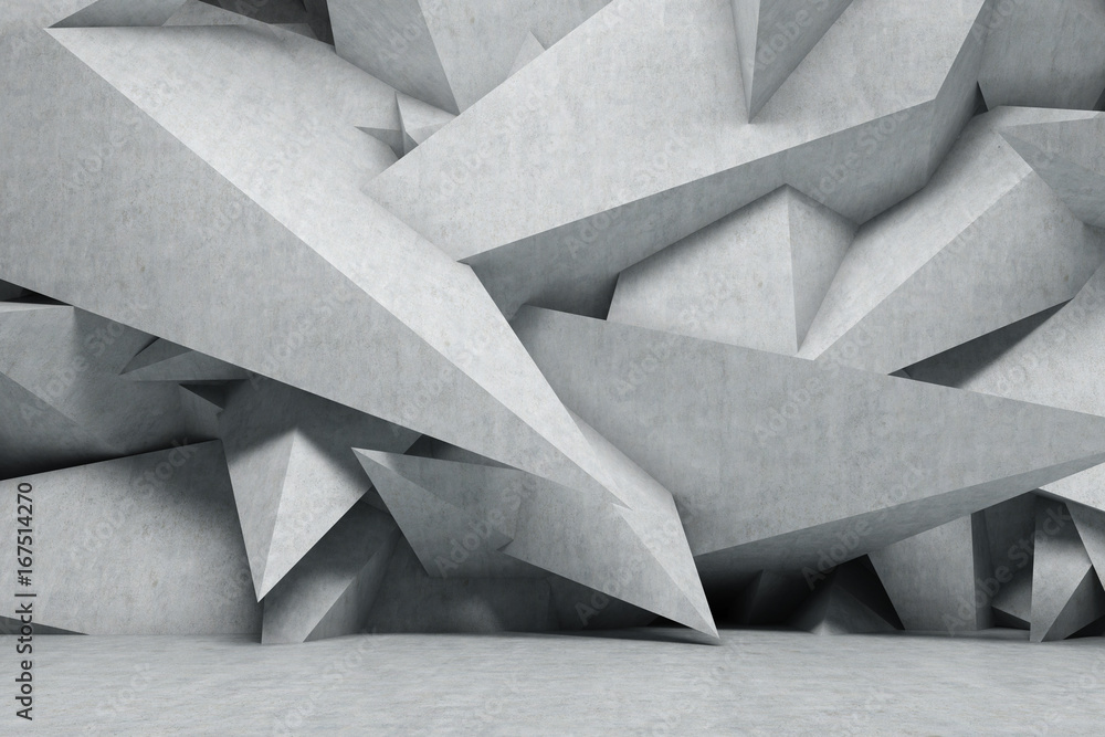 Abstract gray spikes interior Abstract gray spikes interior