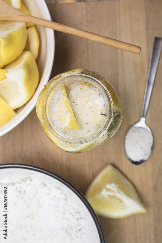 Preserving salted cured lemons in jars Preserving salted cured lemons in jars