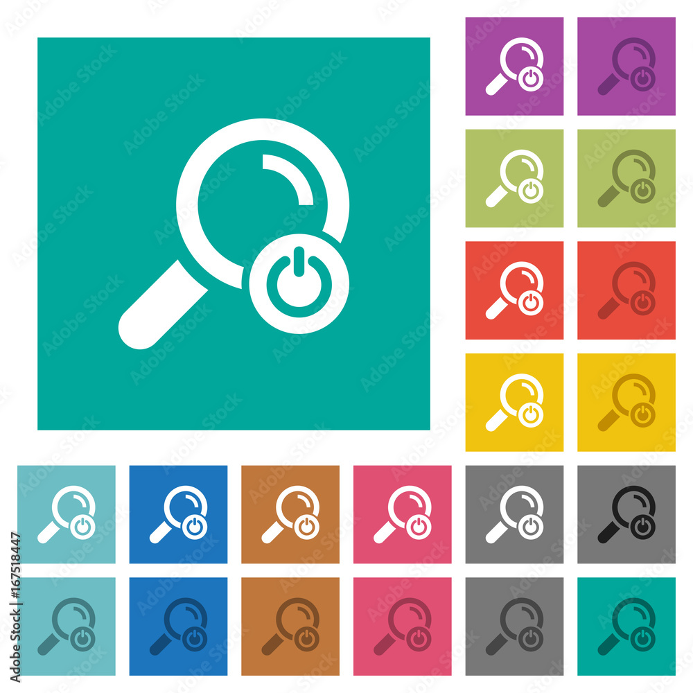 Exit from search square flat multi colored icons Exit from search square flat multi colored icons