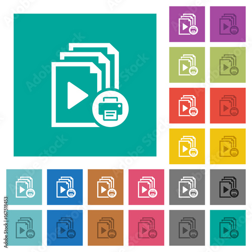 Print playlist square flat multi colored icons Free Download Print playlist square flat multi colored icons - GFXLoad