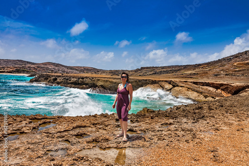 Woman at Arikok National Park - Aruba photo