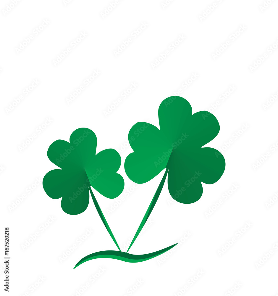 Eco clover leaf symbol or icon Eco clover leaf symbol or icon