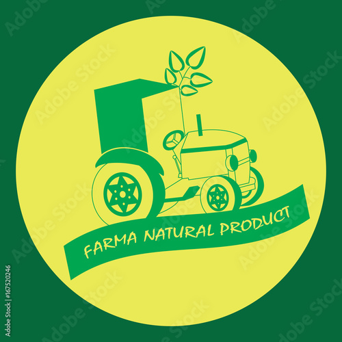 Label or logo for farma natural product