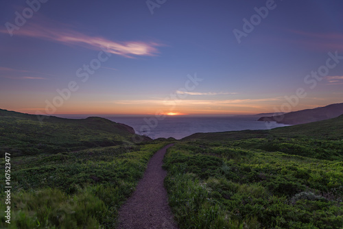 Sunset in the Marin Headlands photo