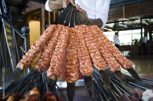 Tableau sur toile Traditional turkish adana kebab ready to cook
