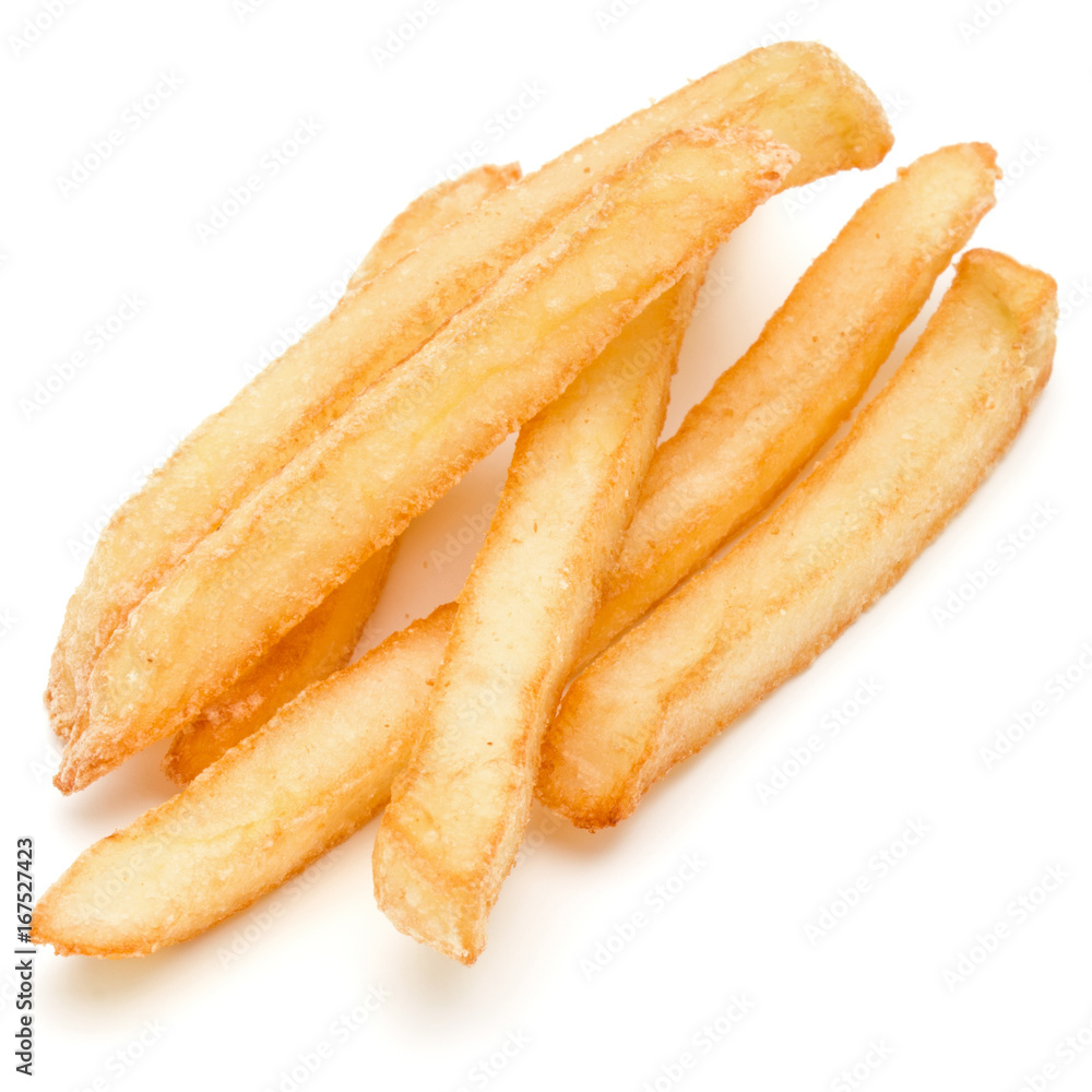 French Fried Potatoes isolated on white background French Fried Potatoes isolated on white background