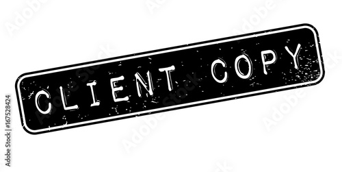 Client Copy rubber stamp. Grunge design with dust scratches. Effects can be easily removed for a clean, crisp look. Color is easily changed.