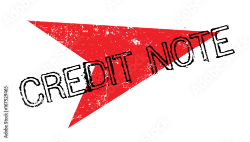 Credit Note rubber stamp. Grunge design with dust scratches. Effects can be easily removed for a clean, crisp look. Color is easily changed.