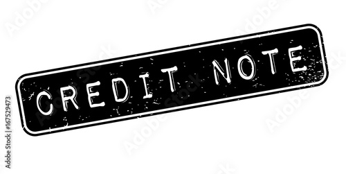 Credit Note rubber stamp. Grunge design with dust scratches. Effects can be easily removed for a clean, crisp look. Color is easily changed.