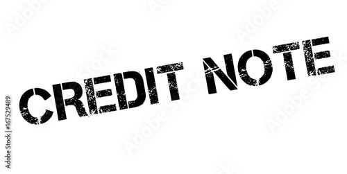 Credit Note rubber stamp. Grunge design with dust scratches. Effects can be easily removed for a clean, crisp look. Color is easily changed.
