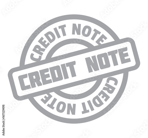 Credit Note rubber stamp. Grunge design with dust scratches. Effects can be easily removed for a clean, crisp look. Color is easily changed.
