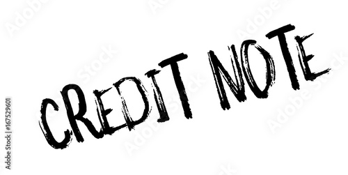 Credit Note rubber stamp. Grunge design with dust scratches. Effects can be easily removed for a clean, crisp look. Color is easily changed.