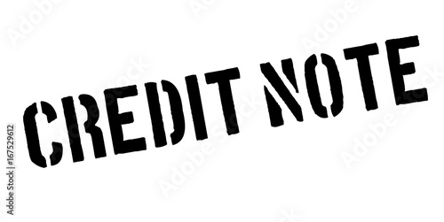 Credit Note rubber stamp. Grunge design with dust scratches. Effects can be easily removed for a clean, crisp look. Color is easily changed.