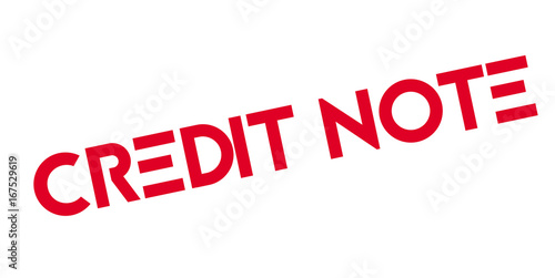 Credit Note rubber stamp. Grunge design with dust scratches. Effects can be easily removed for a clean, crisp look. Color is easily changed.