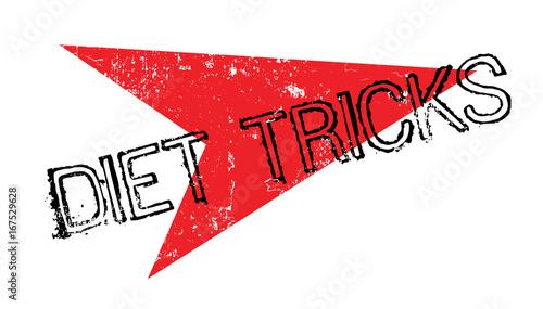 Diet Tricks rubber stamp. Grunge design with dust scratches. Effects can be easily removed for a clean, crisp look. Color is easily changed.