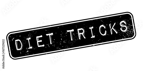 Diet Tricks rubber stamp. Grunge design with dust scratches. Effects can be easily removed for a clean, crisp look. Color is easily changed.