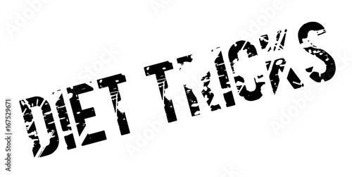Diet Tricks rubber stamp. Grunge design with dust scratches. Effects can be easily removed for a clean, crisp look. Color is easily changed.