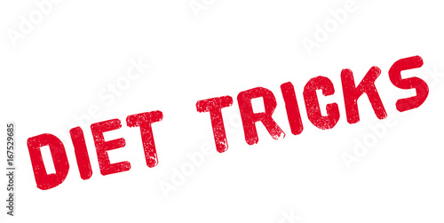 Diet Tricks rubber stamp. Grunge design with dust scratches. Effects can be easily removed for a clean, crisp look. Color is easily changed.