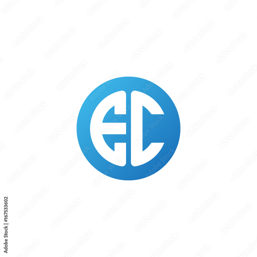 Initial letter EC, rounded letter circle logo, modern gradient blue color
Initial letter EC, rounded letter circle logo, modern gradient blue color