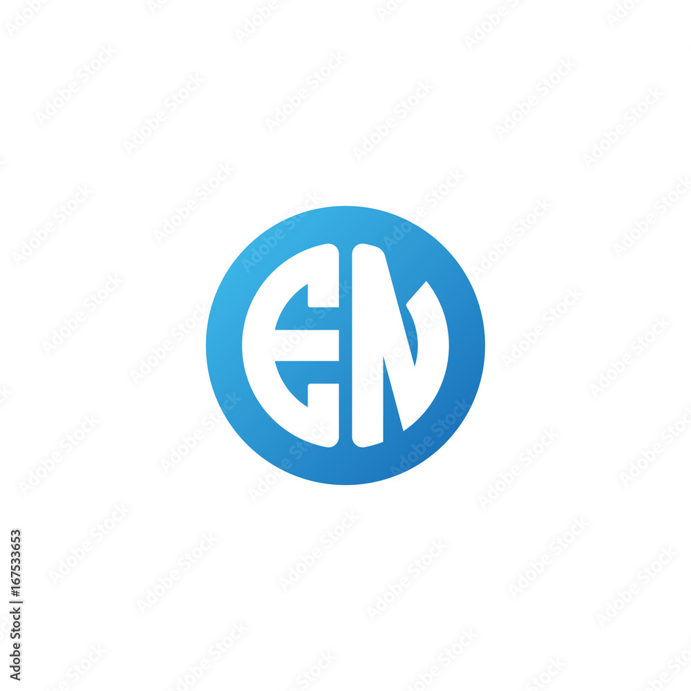 Initial letter EN, rounded letter circle logo, modern gradient blue color
Initial letter EN, rounded letter circle logo, modern gradient blue color