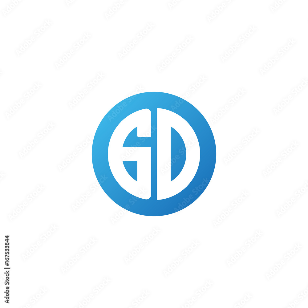 Initial letter GD, rounded letter circle logo, modern gradient blue color
Initial letter GD, rounded letter circle logo, modern gradient blue color