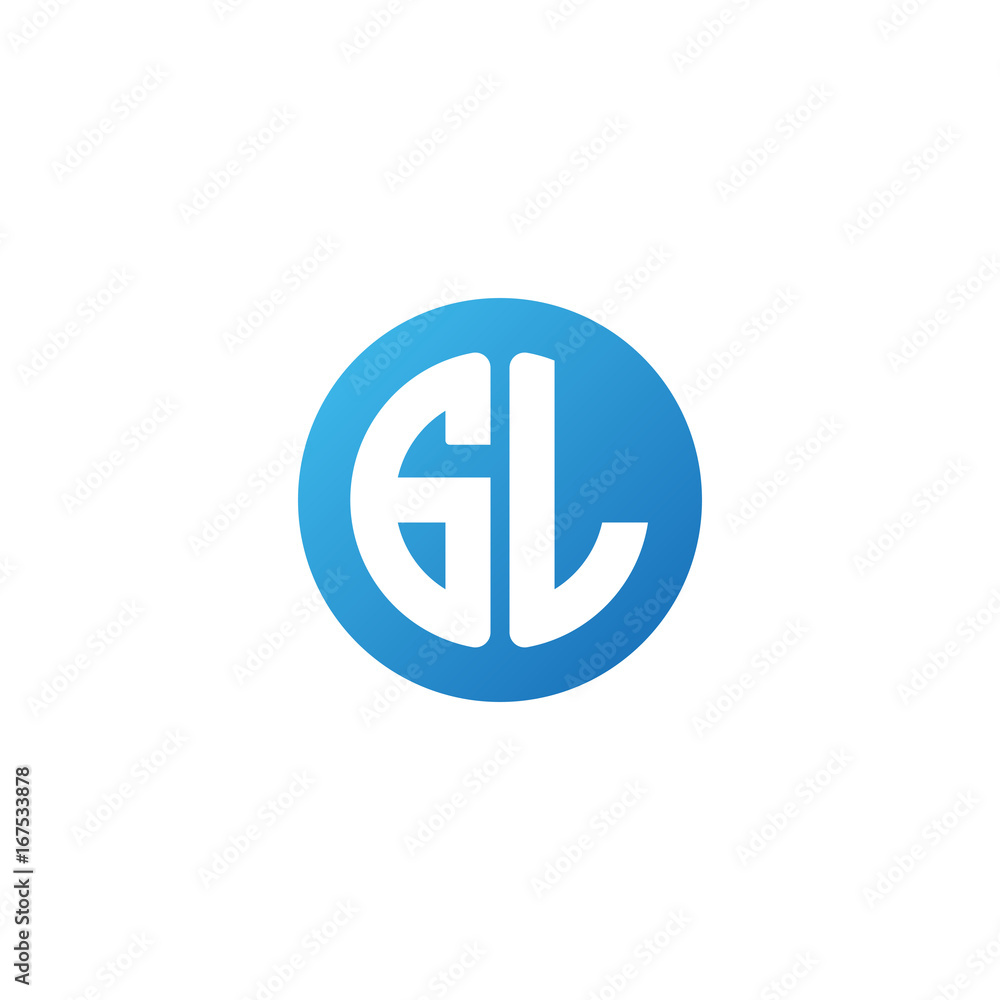 Initial letter GL, rounded letter circle logo, modern gradient blue color
Initial letter GL, rounded letter circle logo, modern gradient blue color
