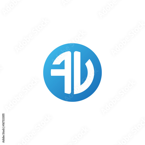 Free Download Initial letter FV, rounded letter circle logo, modern gradient blue color	
 
 - GFXLoad