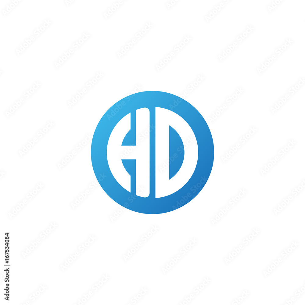 Initial letter HD, rounded letter circle logo, modern gradient blue color
Initial letter HD, rounded letter circle logo, modern gradient blue color