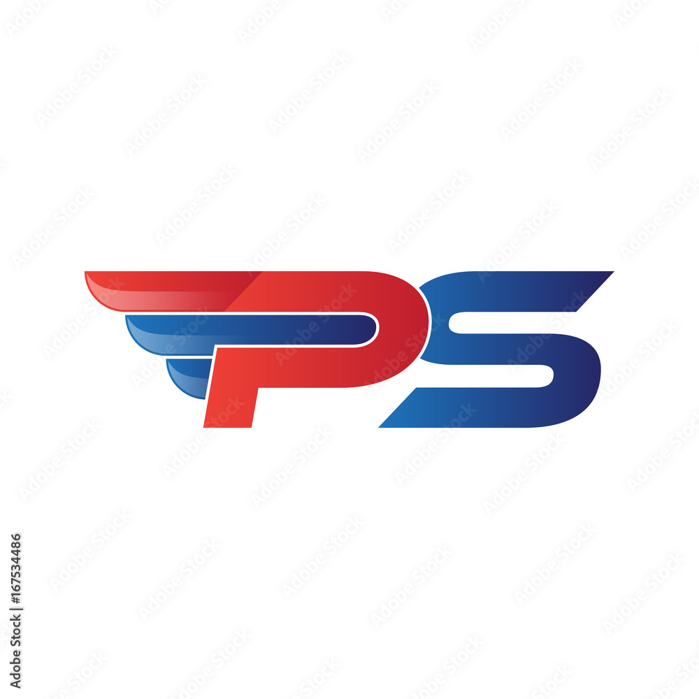 fast initial letter logo vector wing fast initial letter logo vector wing