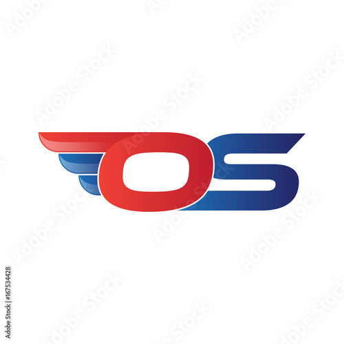 fast initial letter logo vector wing