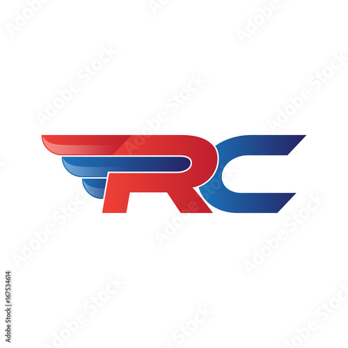 fast initial letter logo vector wing